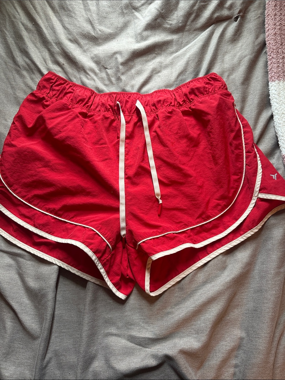 Old Navy Red Athletic Shorts with White Trim